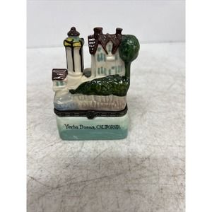 Yerba Burns, CA LIGHTHOUSE-Porcelain Hinged-Box-from the LIGHTHOUSE SERIES